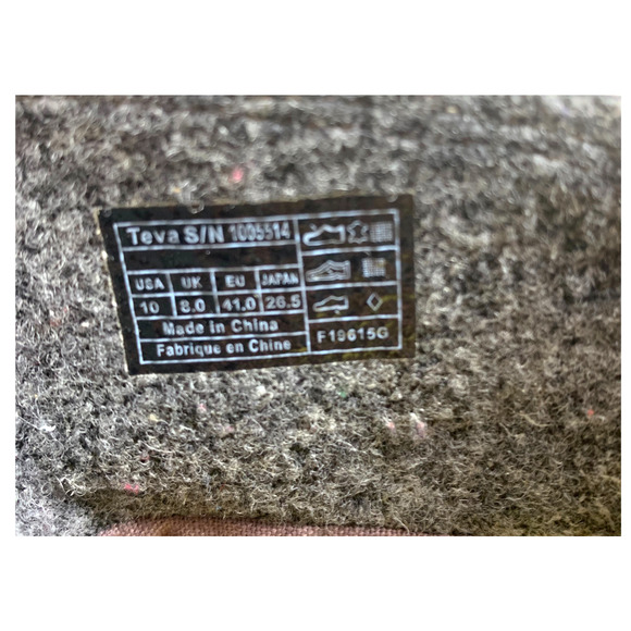 Teva De La Vina Boots Black Waterproof Leather Gray Wool Women's Sz 10 1005514 - Picture 9 of 10